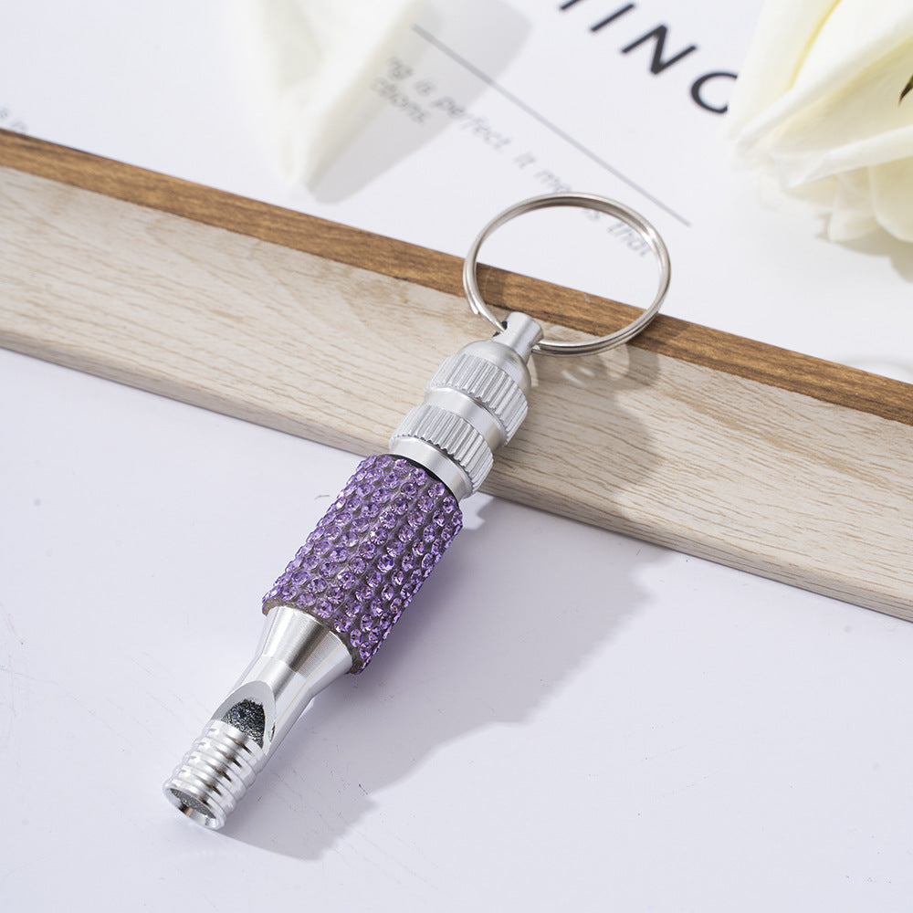Wholesale Diamond Whistle Two Section Aluminum Whistle Outdoor Survival Training Whistle Keychain
